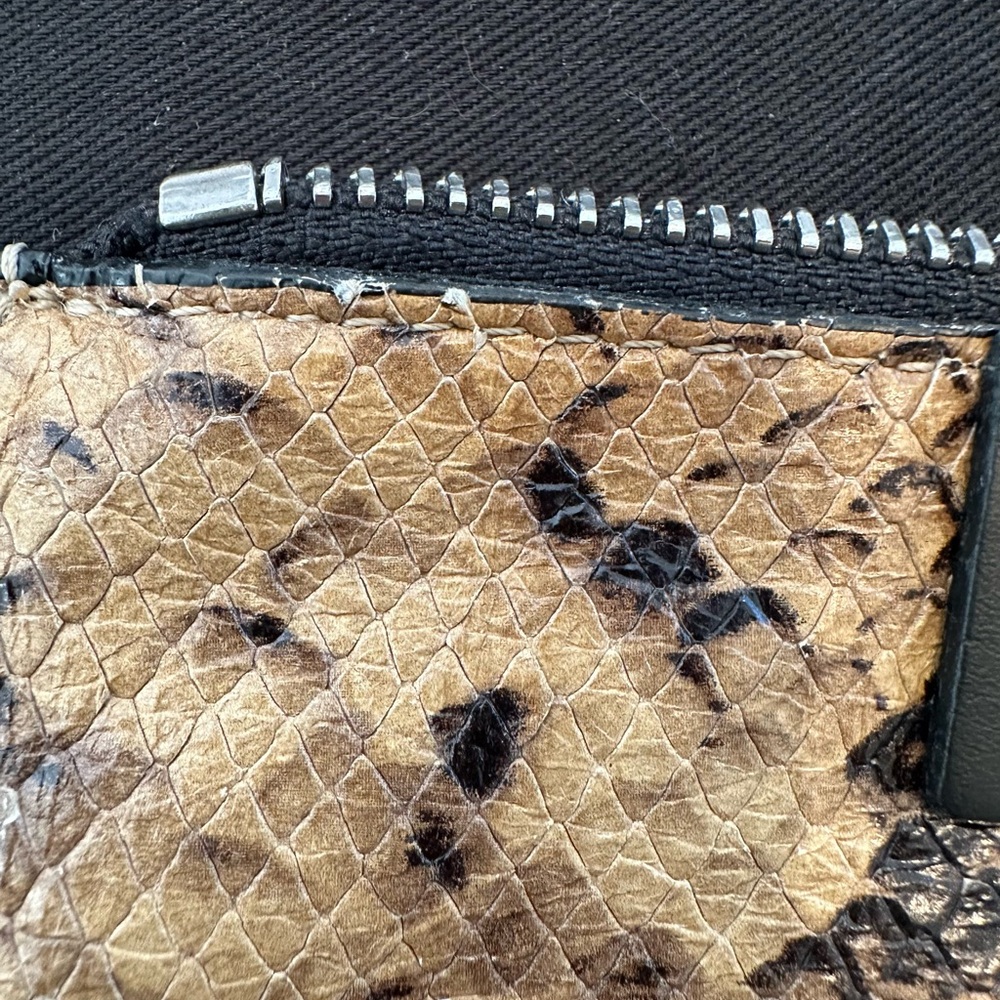 Giuseppe Zanotti Snakeskin Exotic Print Leather Pouch Clutch with Dustbag - Picture 4 of 7